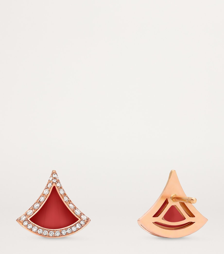 Rose Gold, Diamond and Carnelian Divas’ Dream Earrings