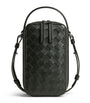 Bottega Veneta Leather Intrecciato Getaway Phone Pouch