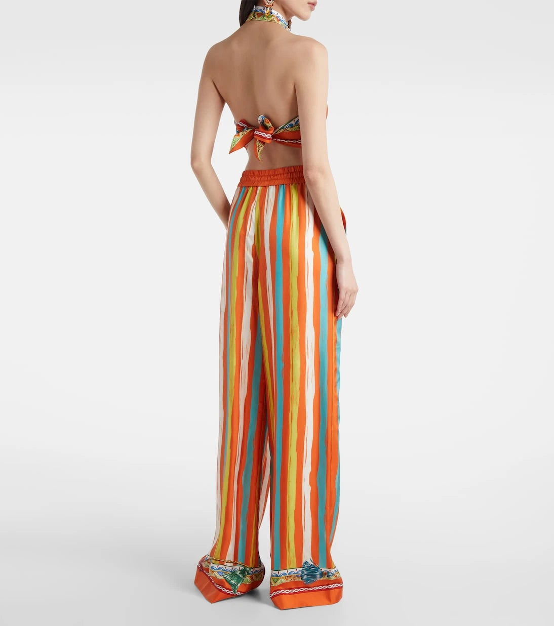 Dolce&Gabbana - Striped silk palazzo pants