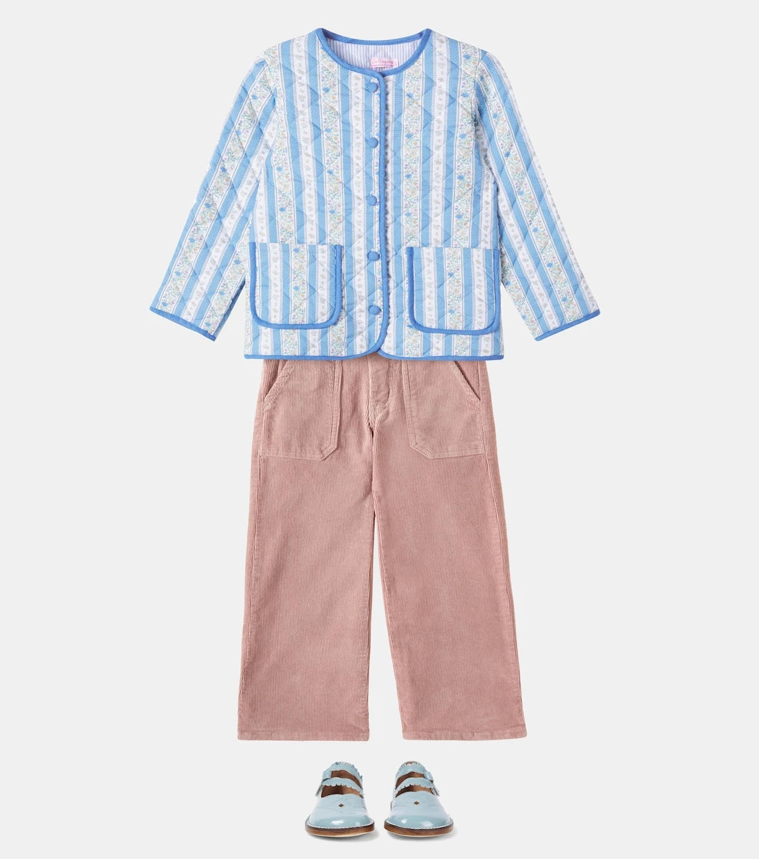 La Coqueta - Susana striped floral cotton jacket