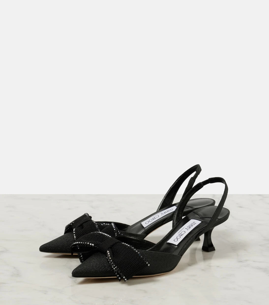 Jimmy Choo - Brook 50 embellished slingback pumps