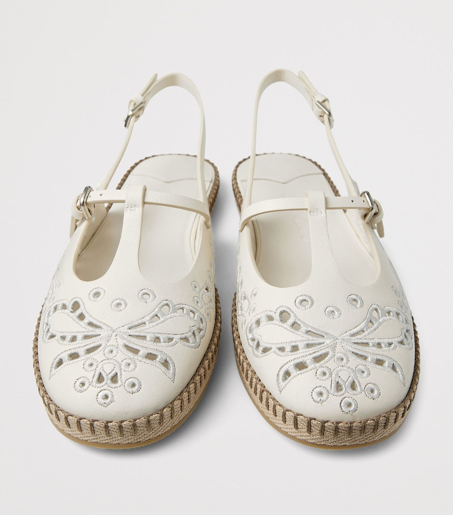 Aimee Leather Slingback Sandals LATTE