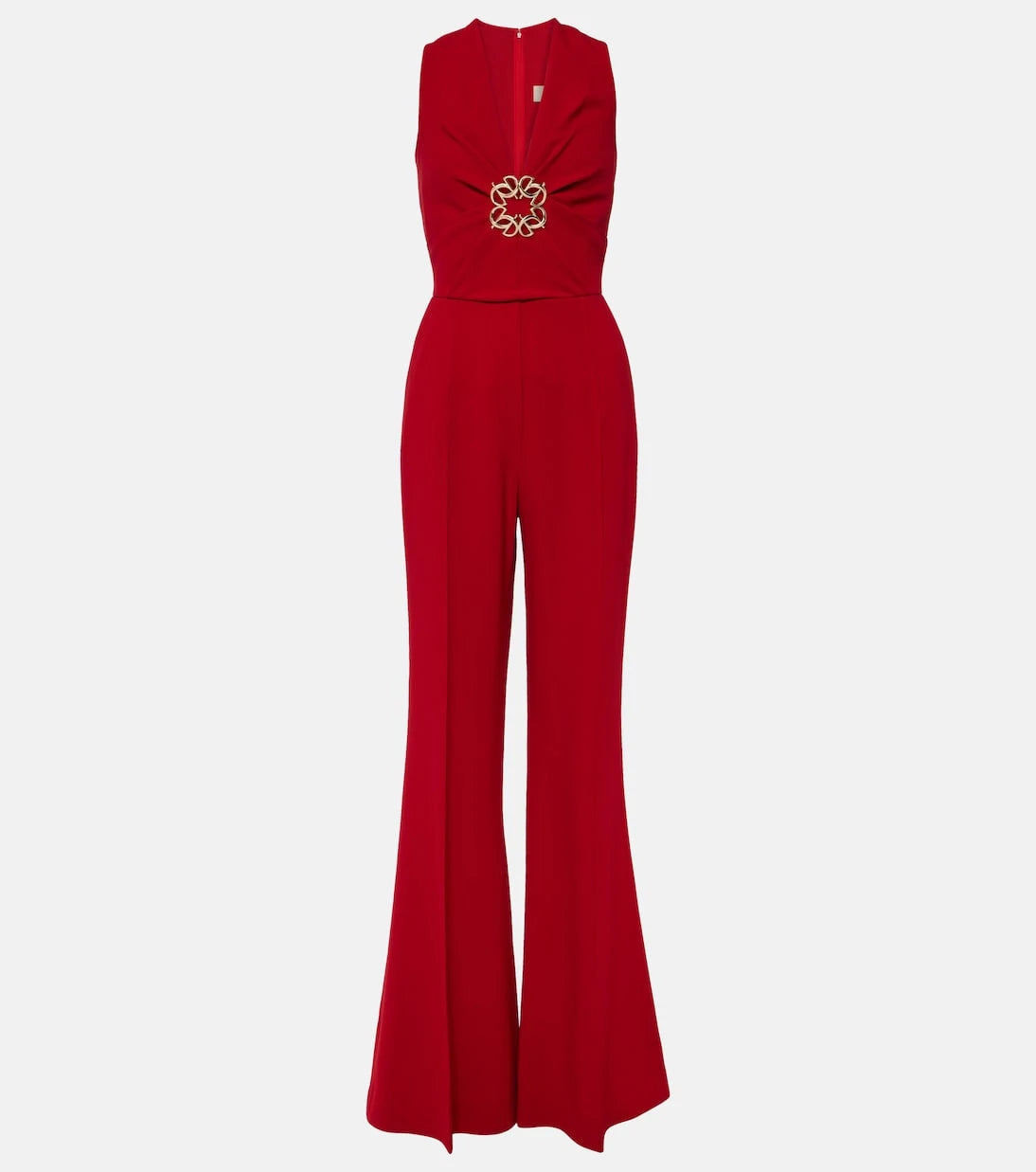 Elie Saab - Gathered embellished cady jumpsuit