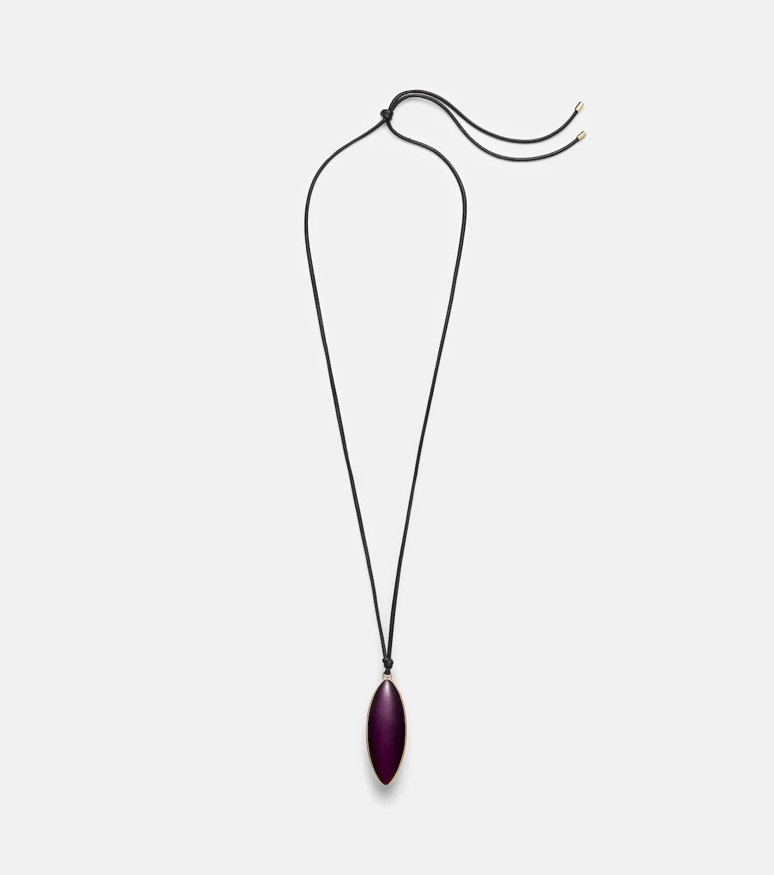 Jennifer Fisher - 14kt gold-plated and leather necklace with quartz