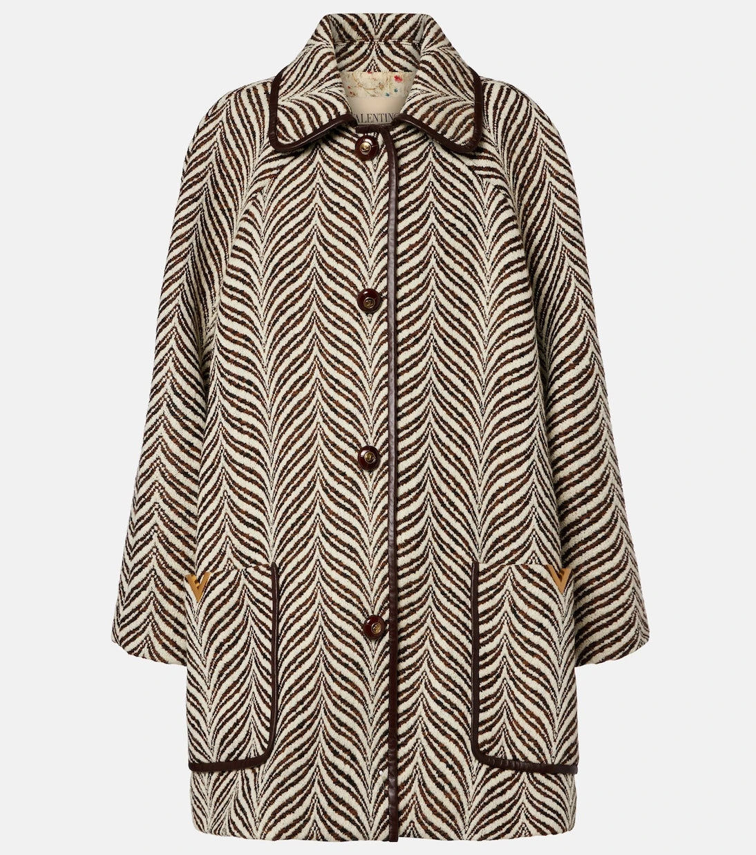 Valentino - VGold wool and cashmere coat