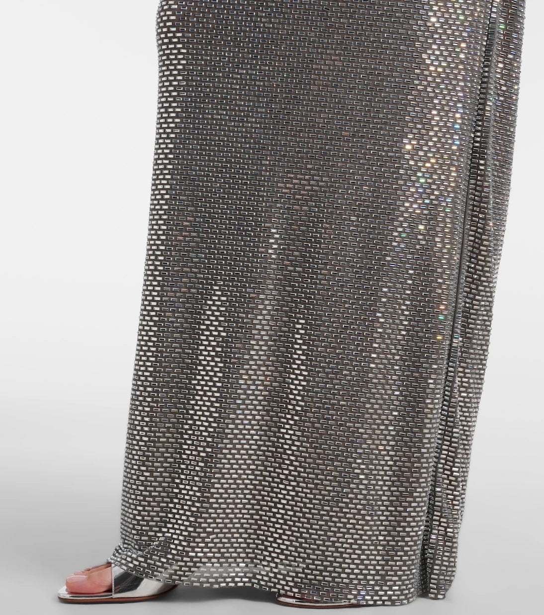 Self-Portrait - Embellished one-shoulder gown