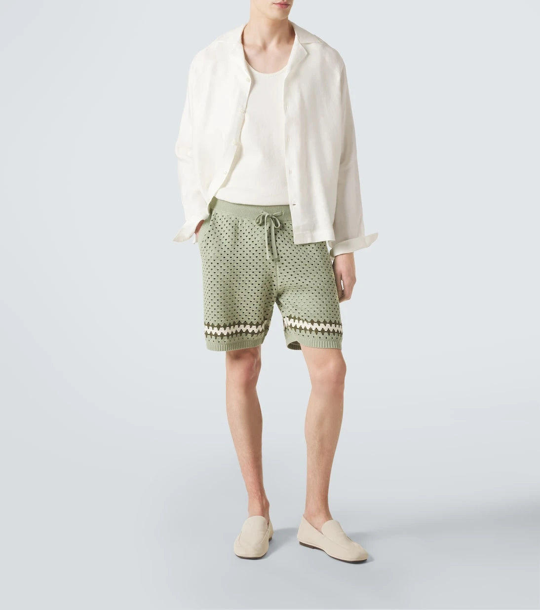 Frescobol Carioca - Safra linen-blend shirt