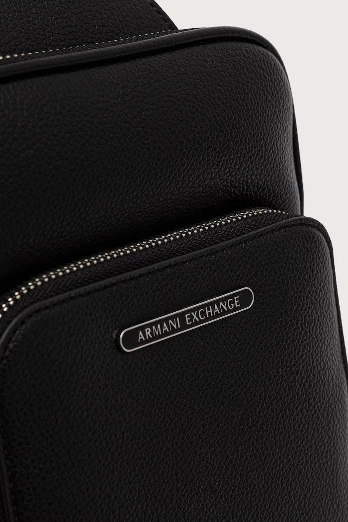 Armani Exchange erkek suni deri omuz çantası