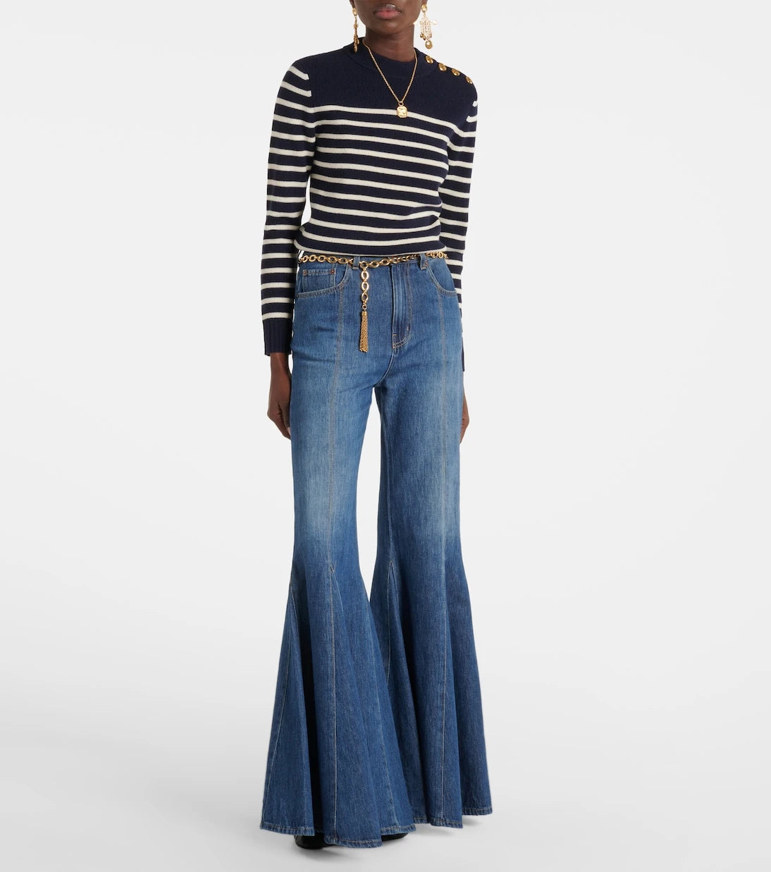 Chloé - Striped wool and cashmere sweater