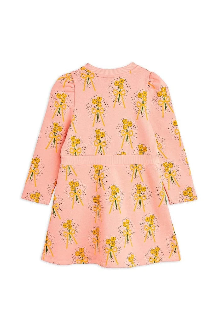Детска памучна рокля Mini Rodini Winter flowers