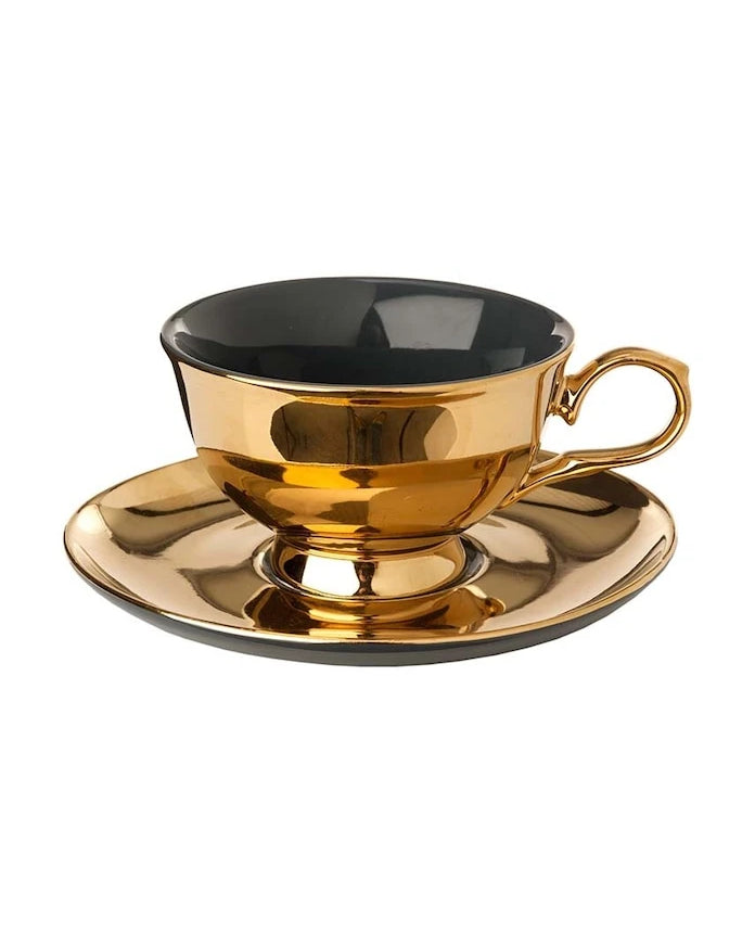 POLSPOTTEN Tea set Legacy 220 ml Çay Fincanı ve Tabak Seti (4 Parça)