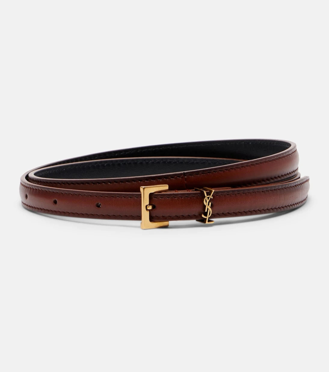 Saint Laurent - Cassandre leather belt