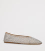 Le Monde Beryl Brown Crystal-Embellished Luna Ballet Flats