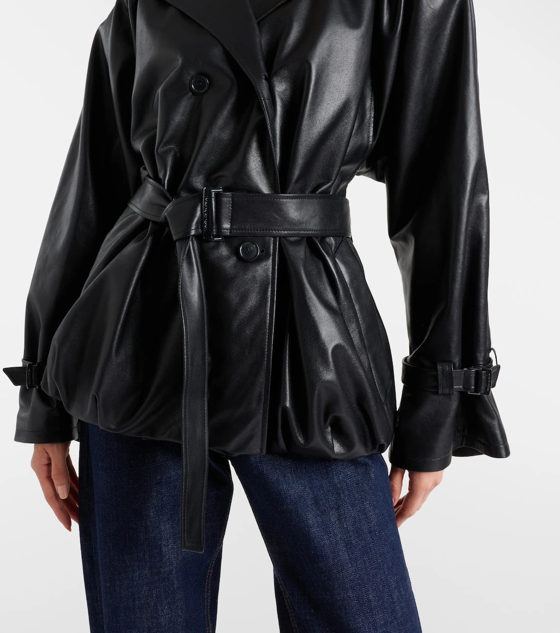 Magda Butrym - Hooded leather jacket