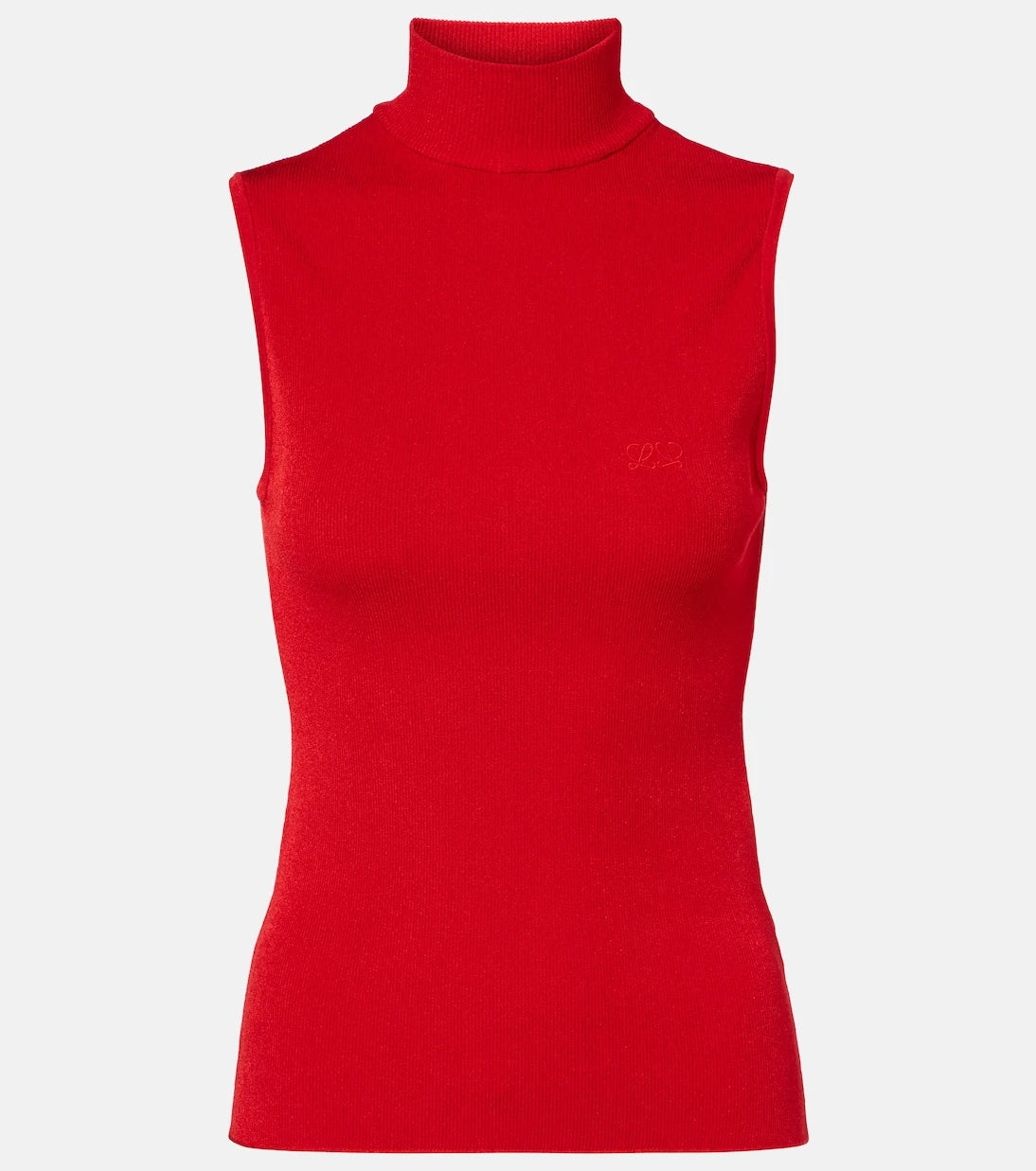 Loewe - Double L ribbed-knit top