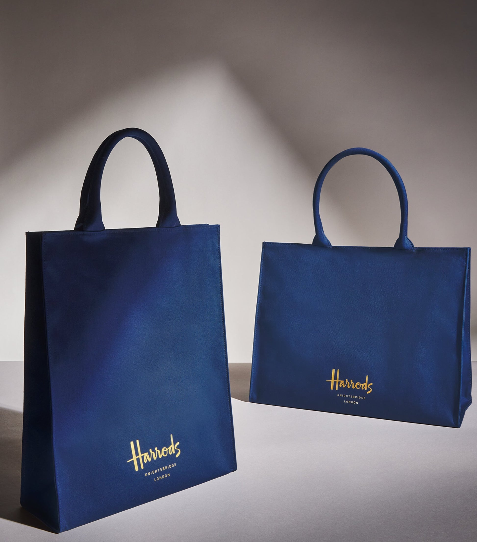 Navy Large Cotton Logo Tote Bag