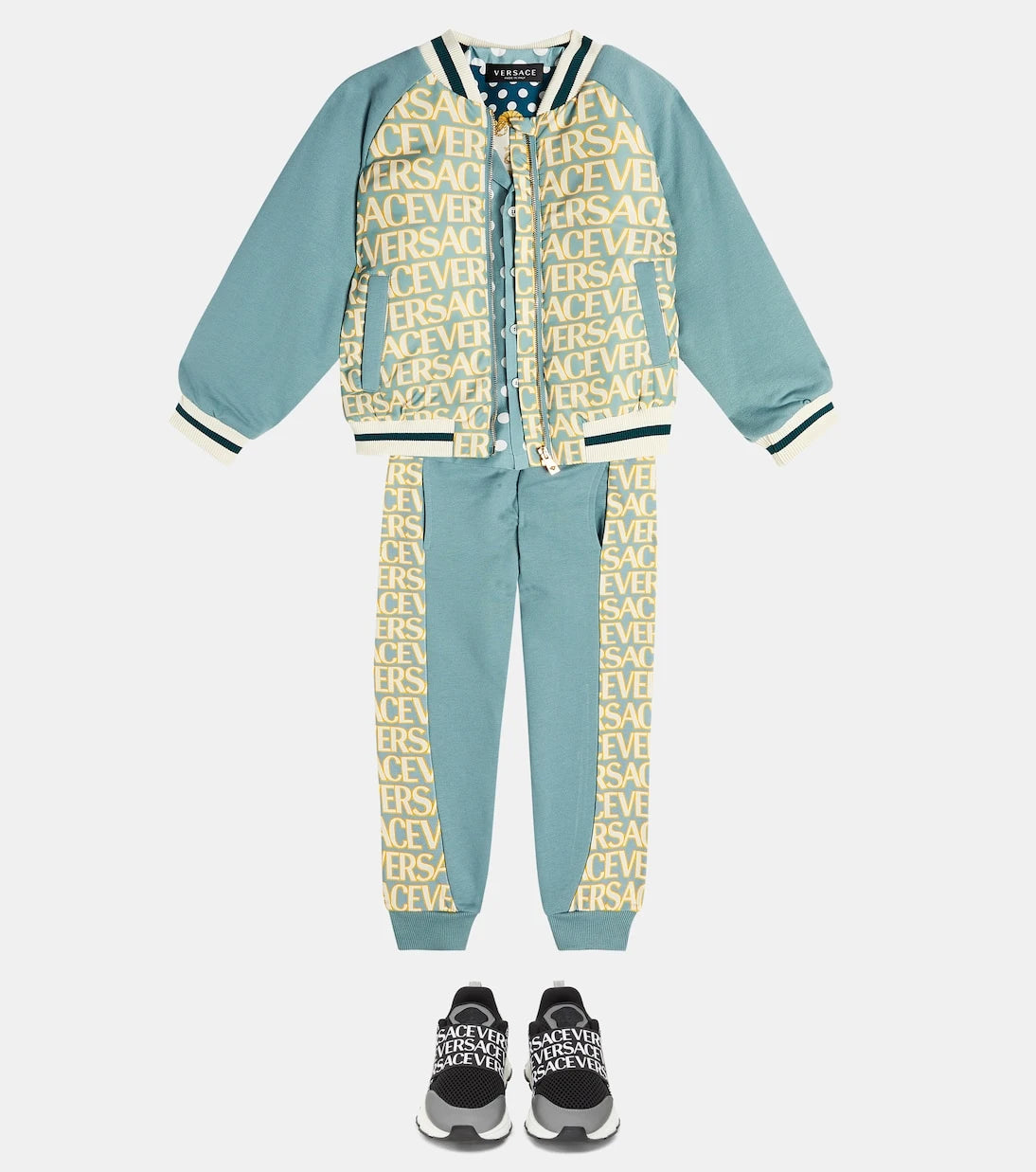 Versace Kids - Logo padded bomber jacket