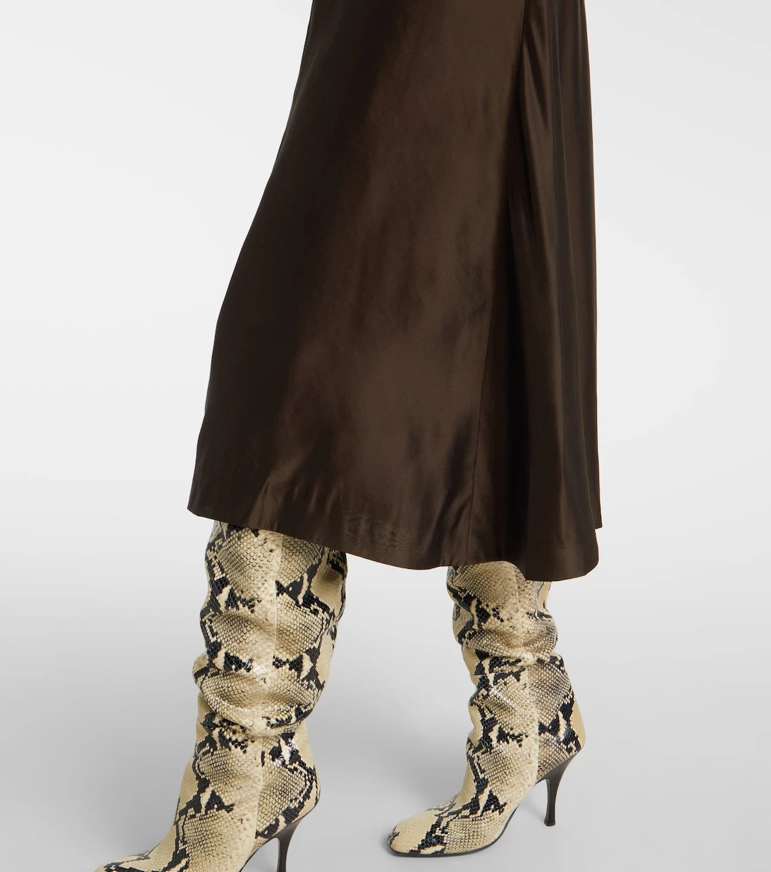 Khaite - Nania twill midi skirt