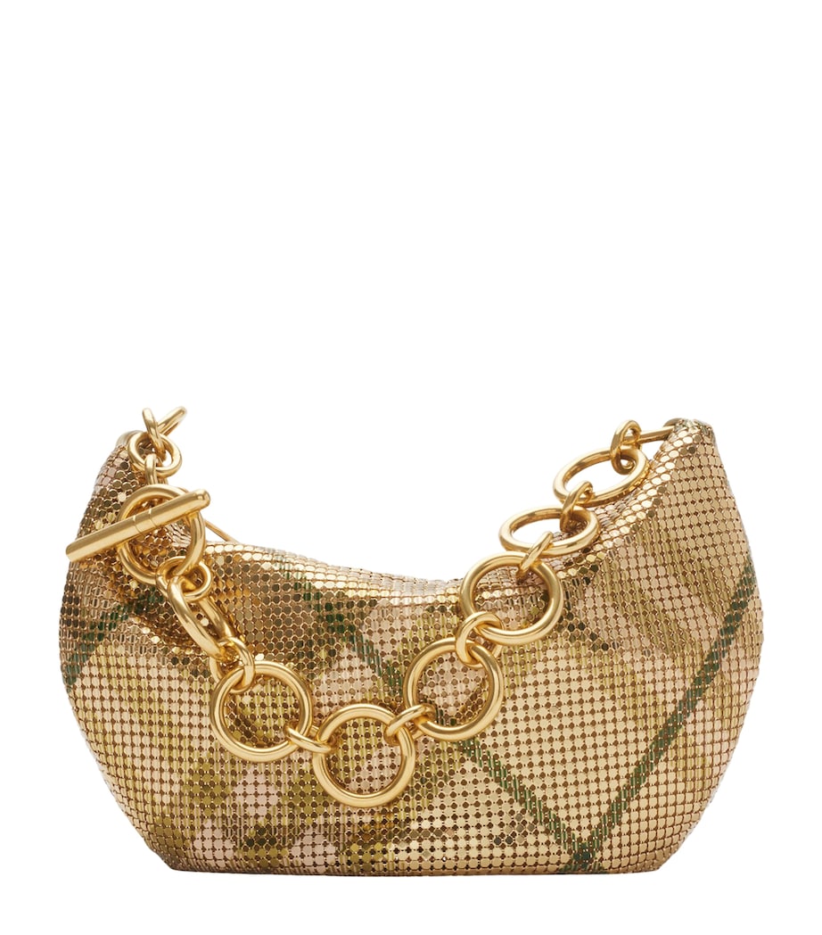 Beige Chainmail Shoulder Bag