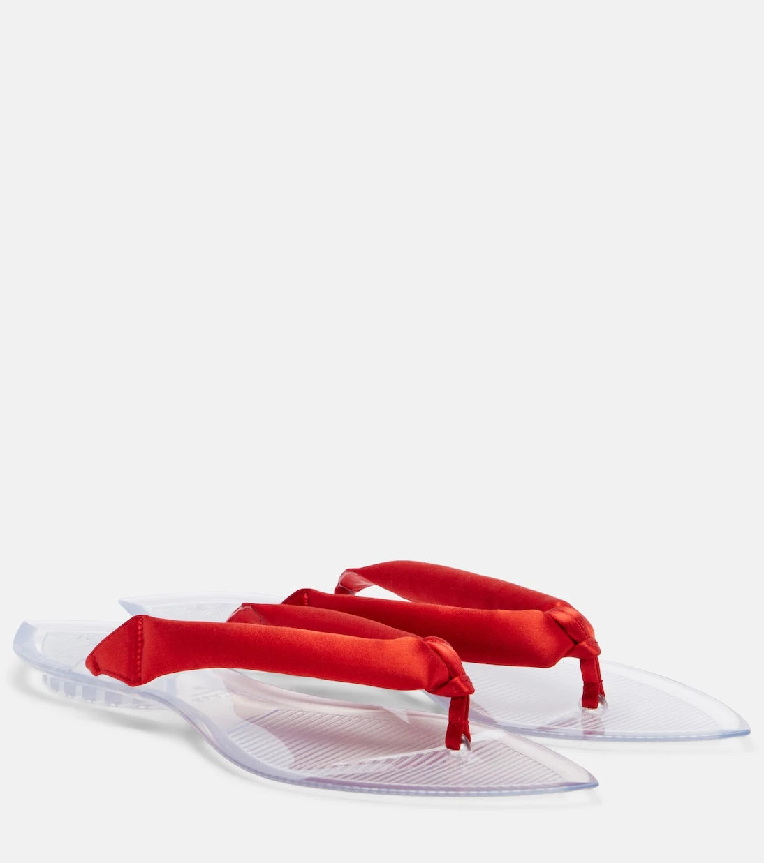 Alaïa - Invisible satin thong sandals