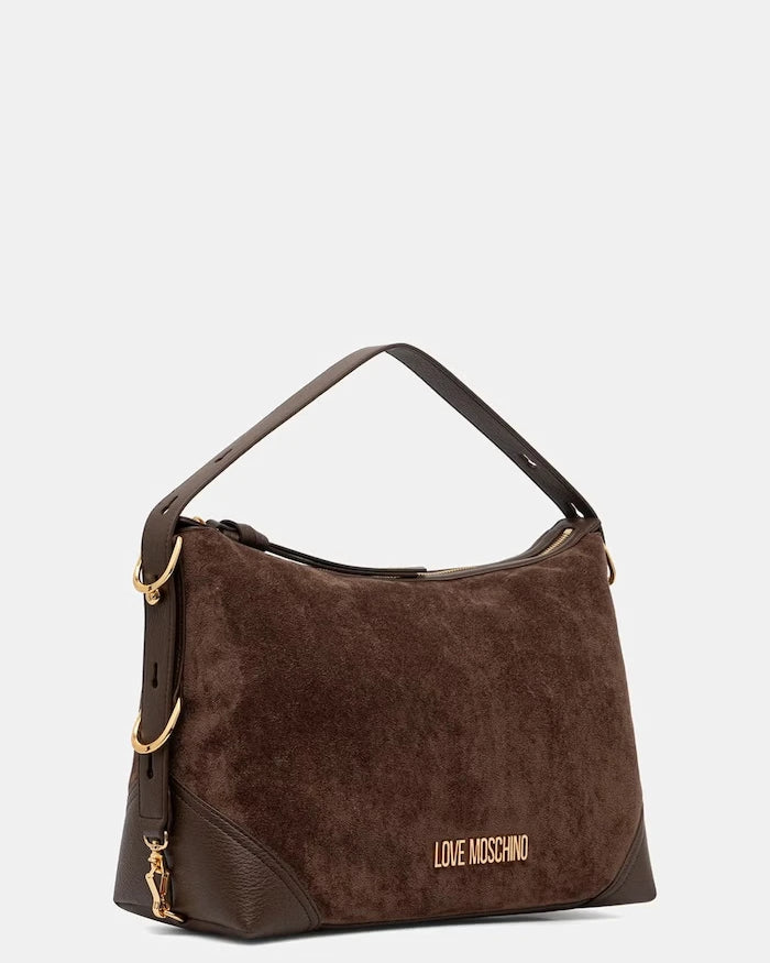 Love Moschino чанта дамска от имитация на велур