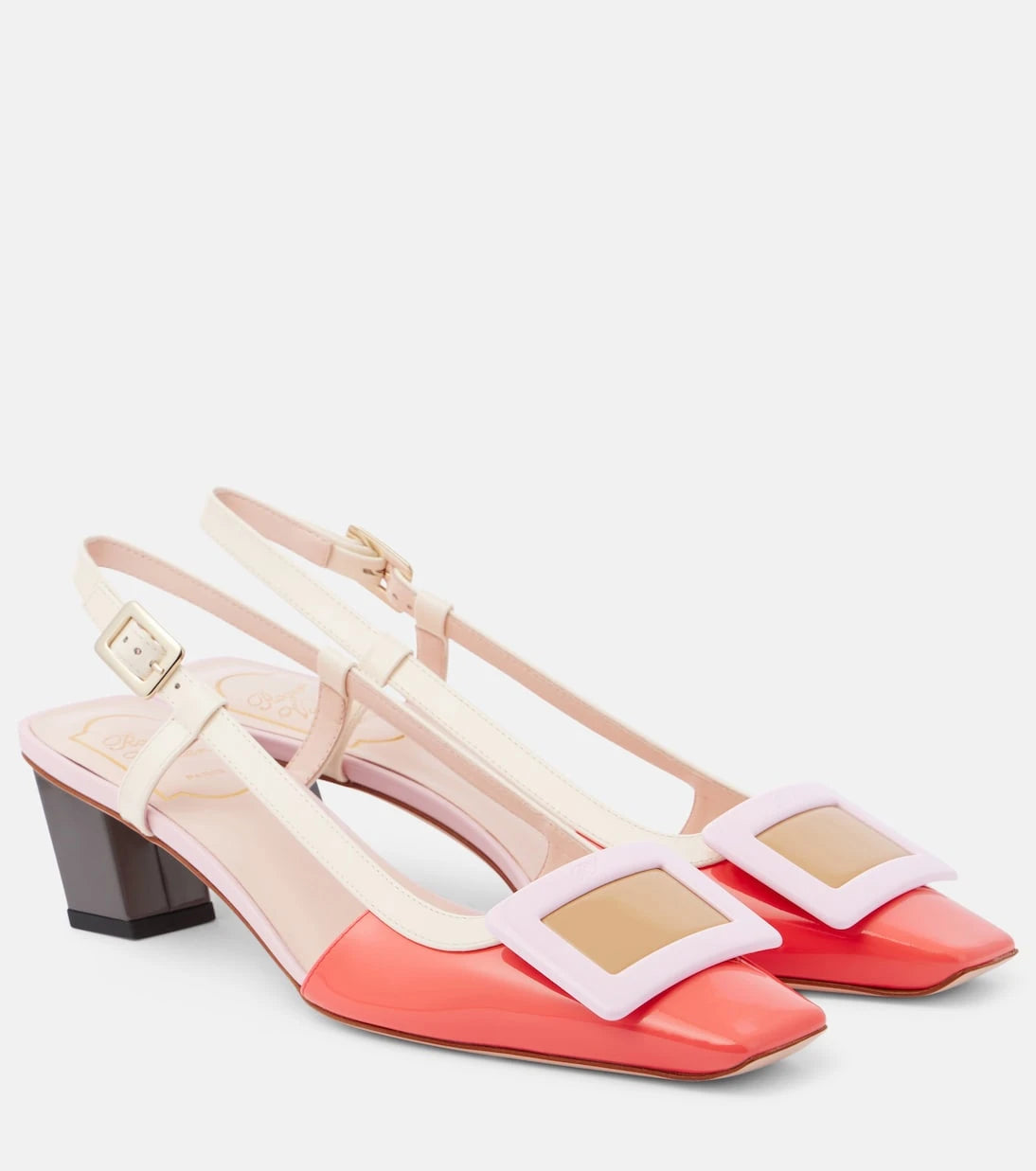 Roger Vivier - BV patent leather slingback pumps