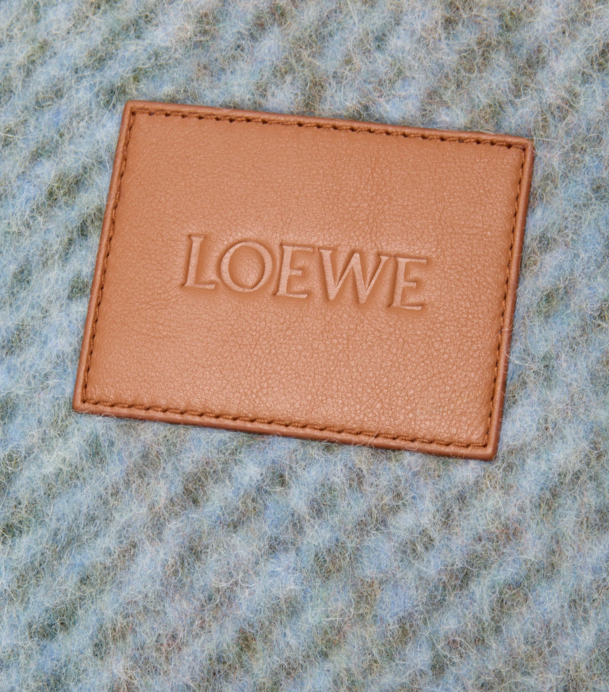 Alpaca-Blend Check Blanket (182cm x 140cm)