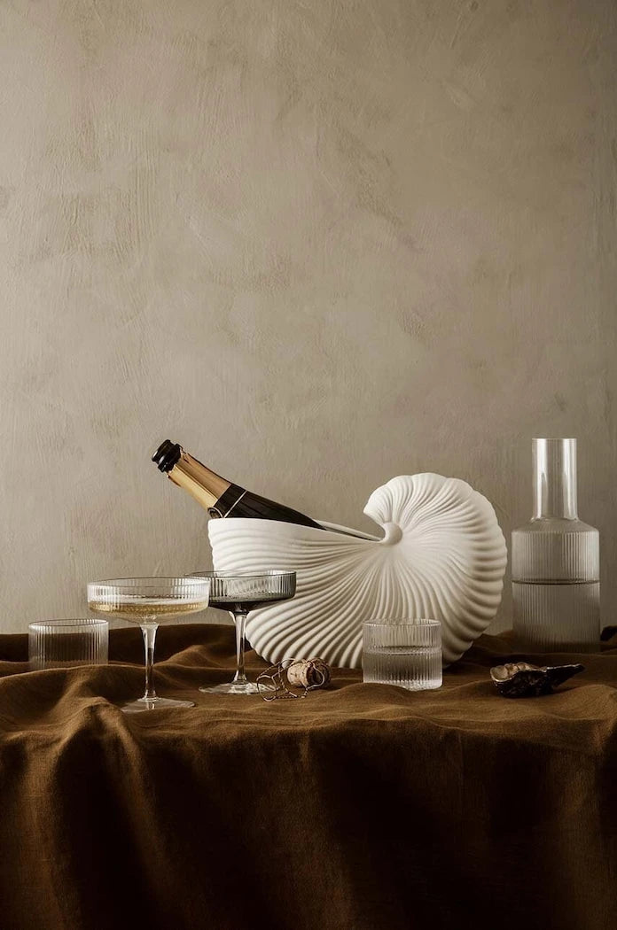 ferm LIVING Ripple Şampanya Kadehi Seti 150 ml (2 adet)