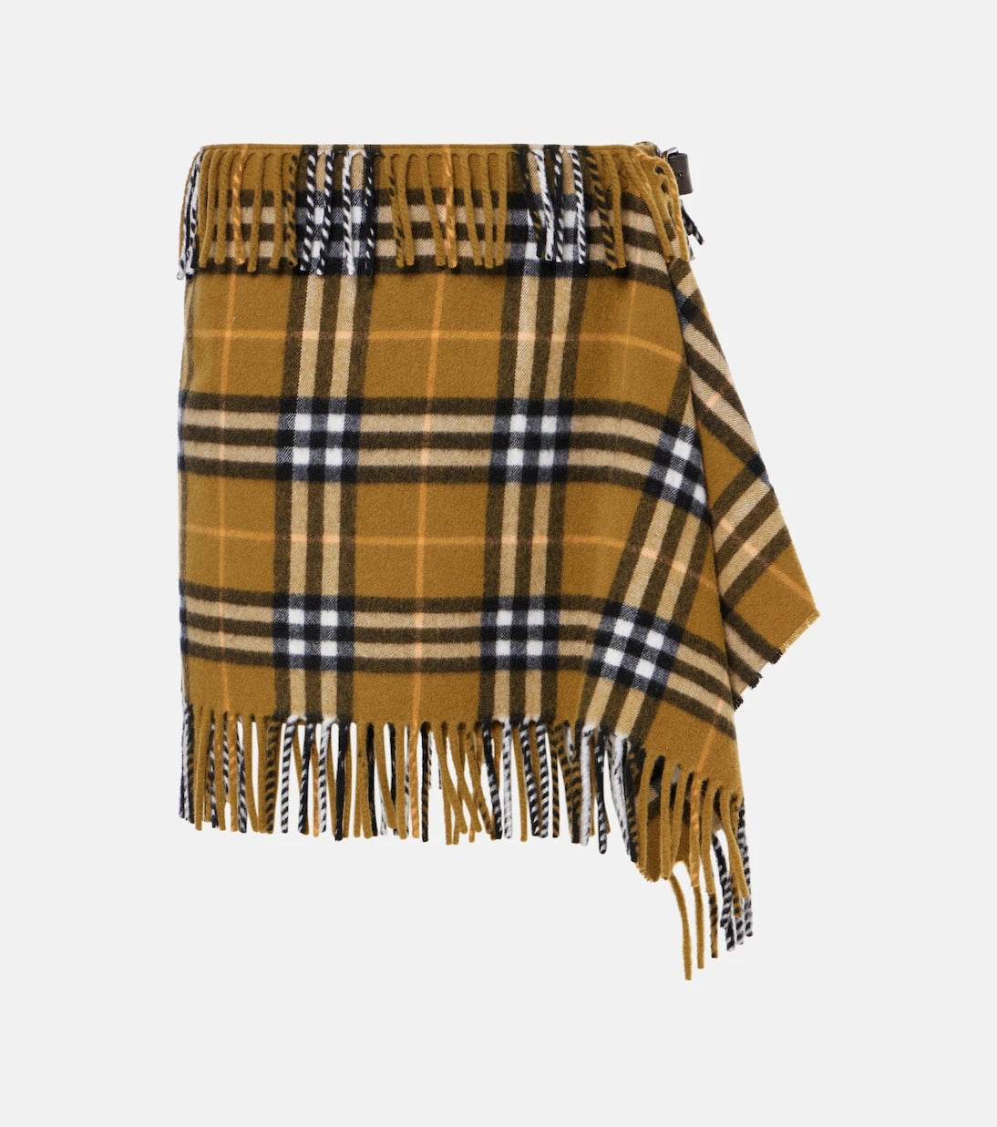 Burberry - Burberry Check wool and cashmere miniskirt