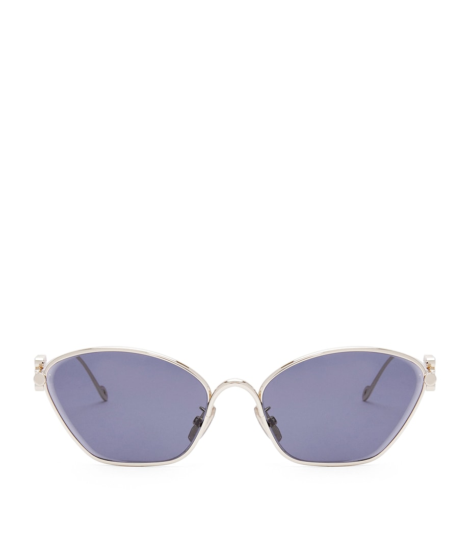 Blue Anagram Hexagonal Sunglasses