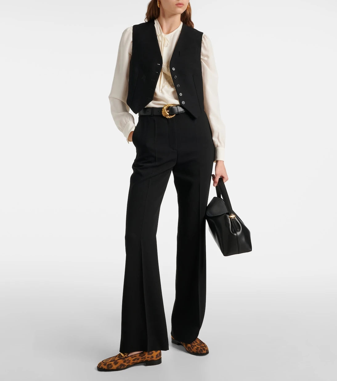 Aquazzura - Brandi leopard-print leather loafers