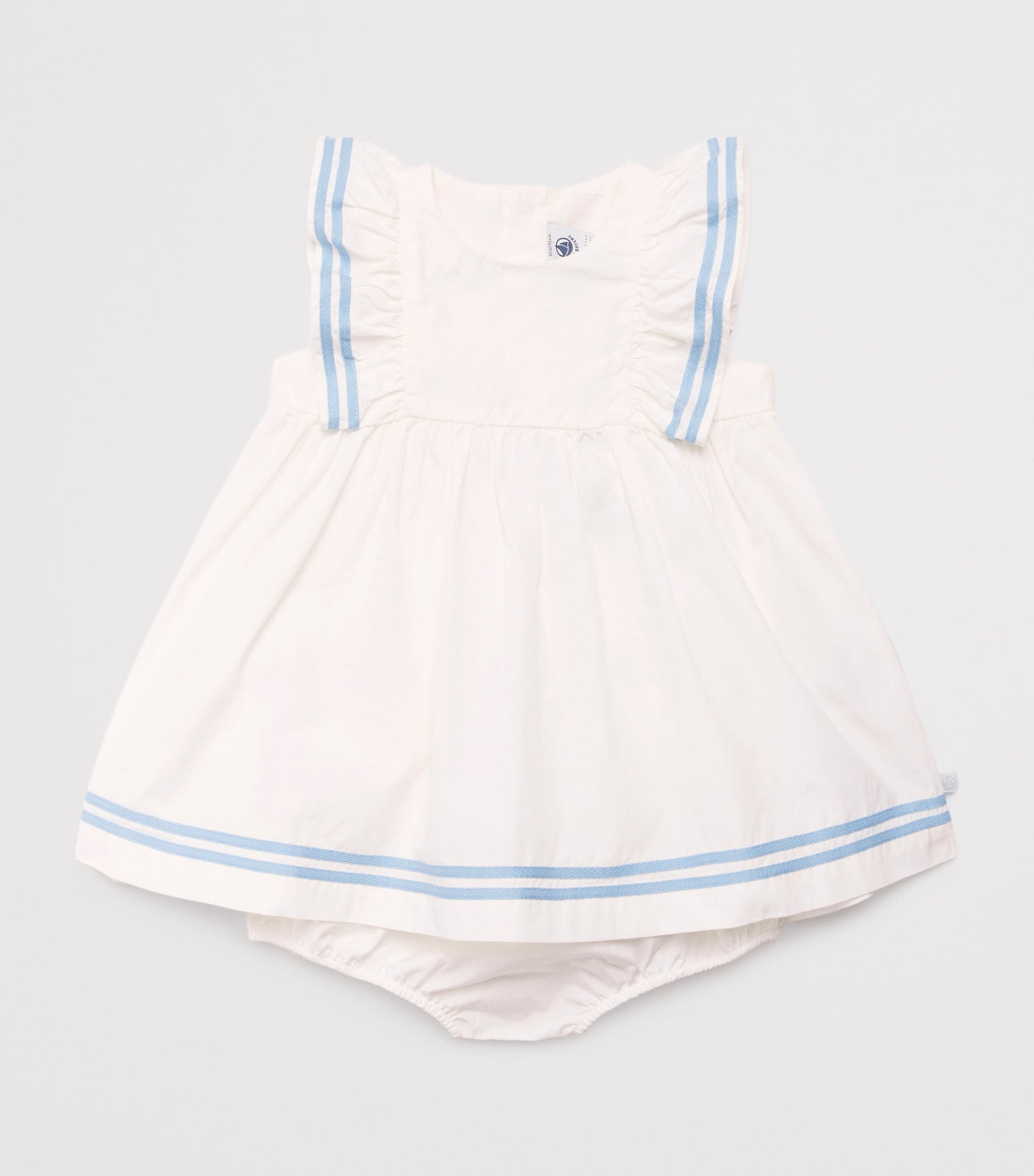 Petit Bateau Cotton Dress and Bloomers Set (3-24 Months)