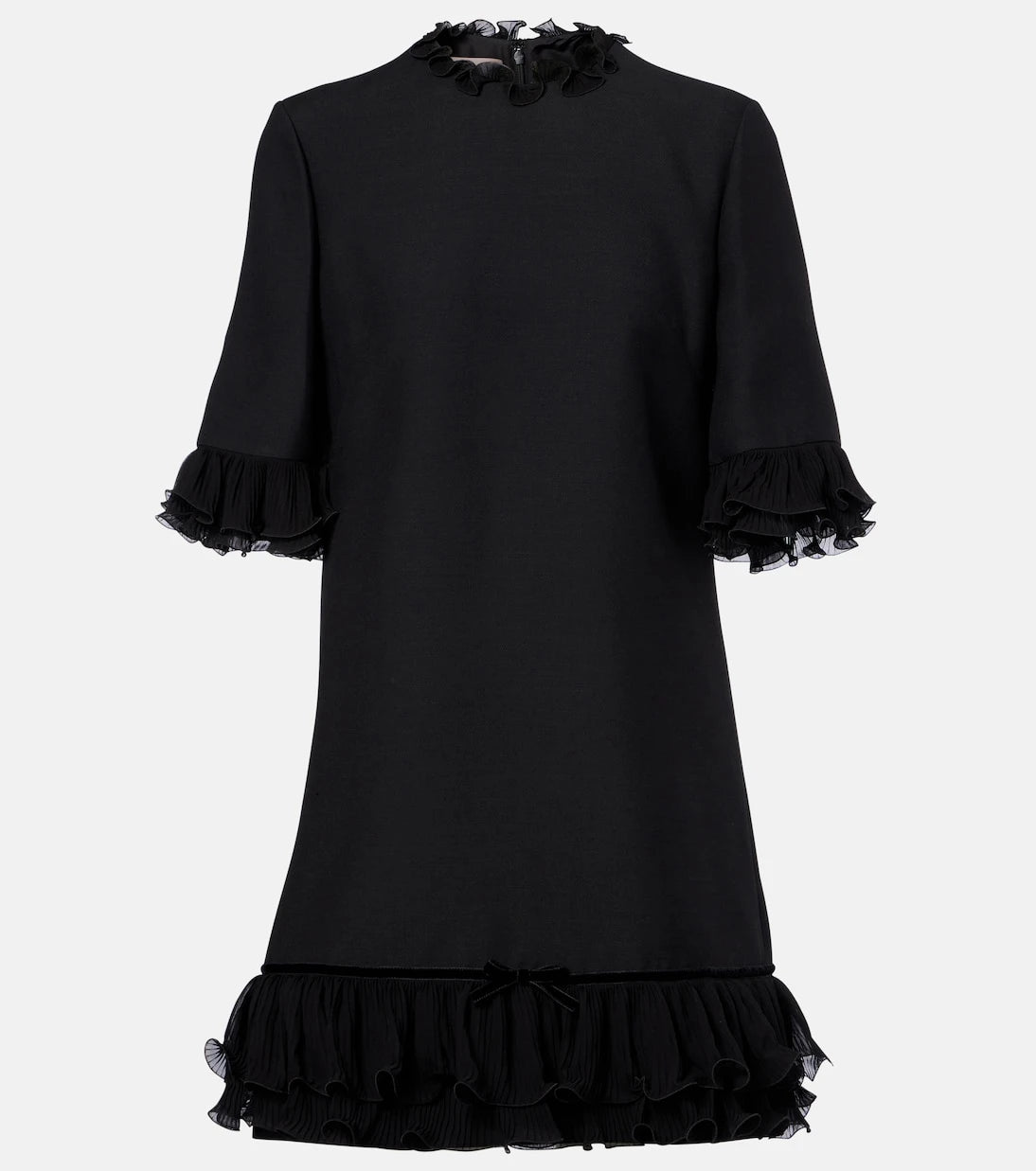 Valentino - Ruffled silk crêpe minidress