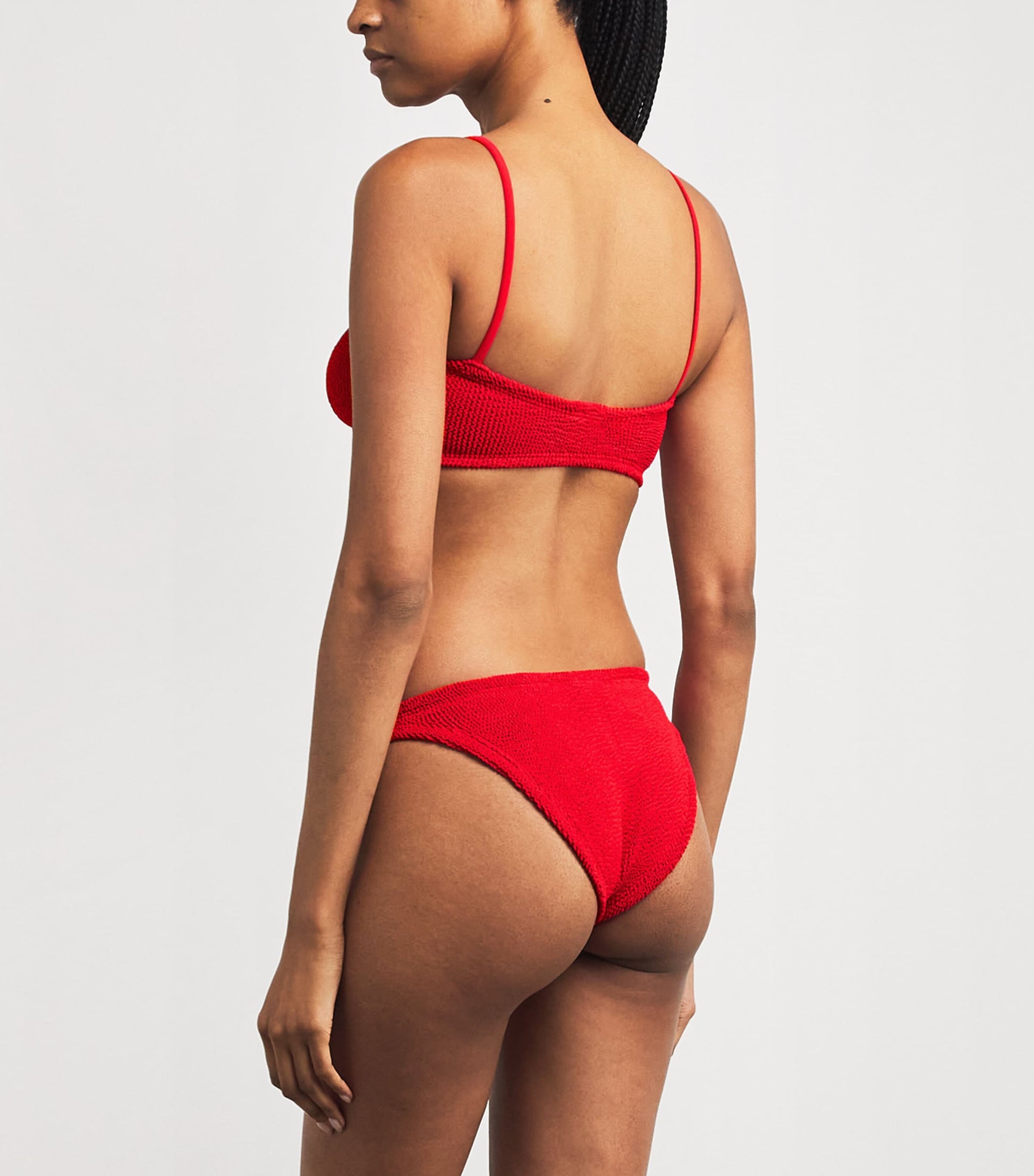 Hunza G Red Misty Tonal Hoop Bikini