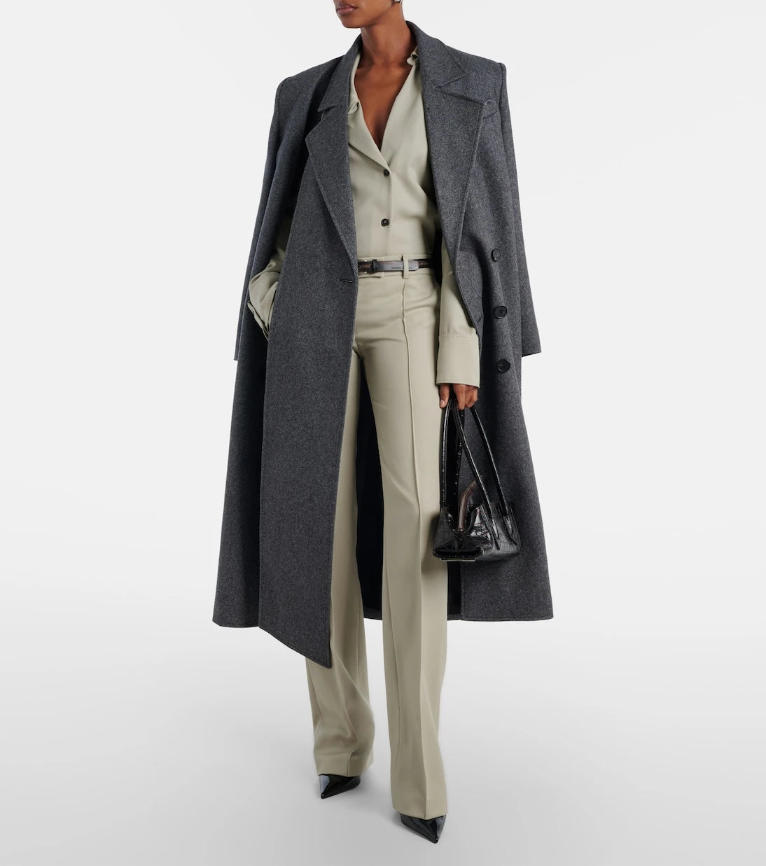 The Attico - Low-rise wool straight pants
