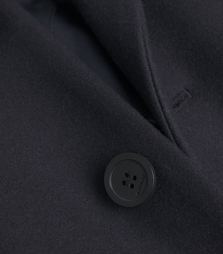 Sandro Paris Blue Wool-Blend Apollo Overcoat