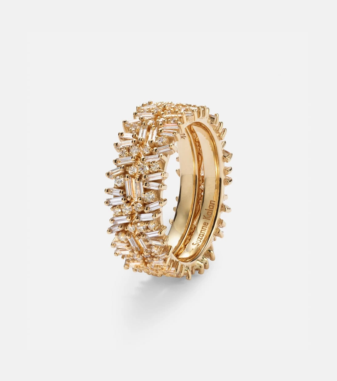 Suzanne Kalan - Icon Midi 18kt gold tech ring jackets with diamonds