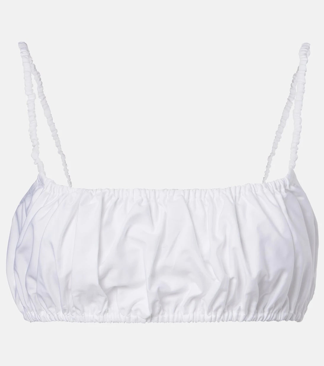Alaïa - Ruched cotton bra top
