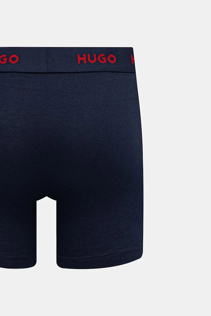 HUGO erkek pamuklu elastan boxer BOXERBR TRIPLET PACK 3'lü
