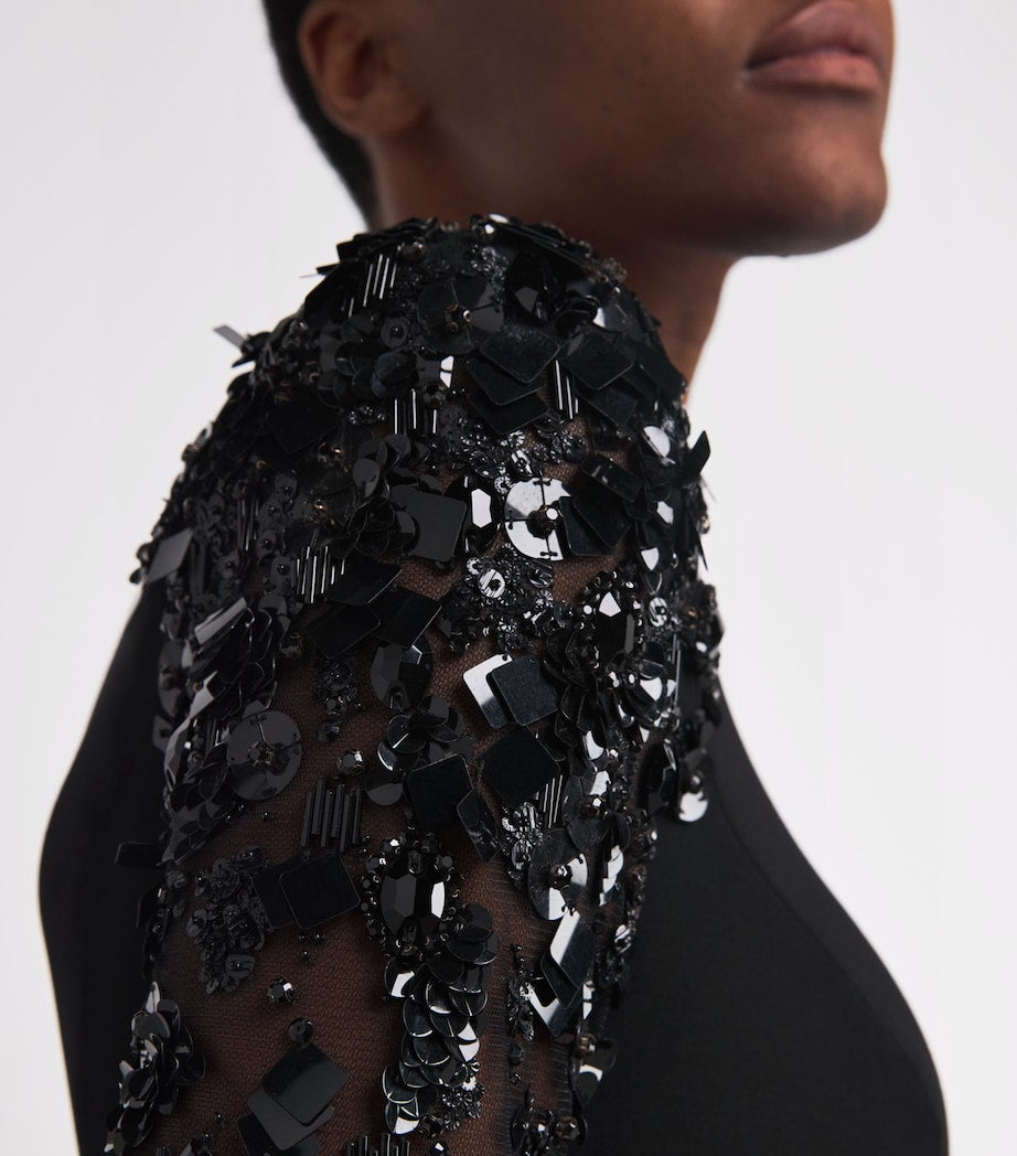 Black Embellished Sylvia Gown