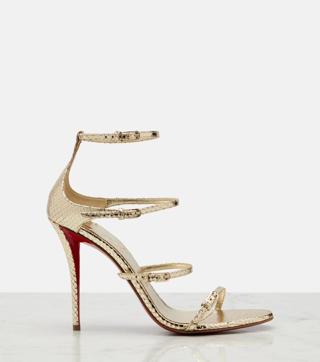 Christian Louboutin - Millenium snake-effect leather sandals