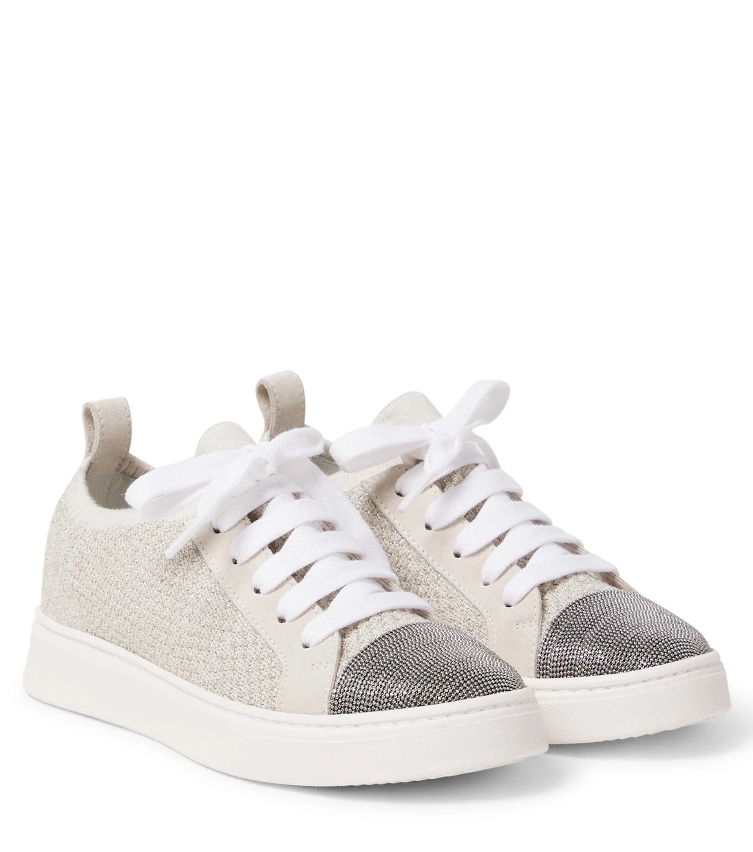 Brunello Cucinelli Kids - Monili knitted sneakers