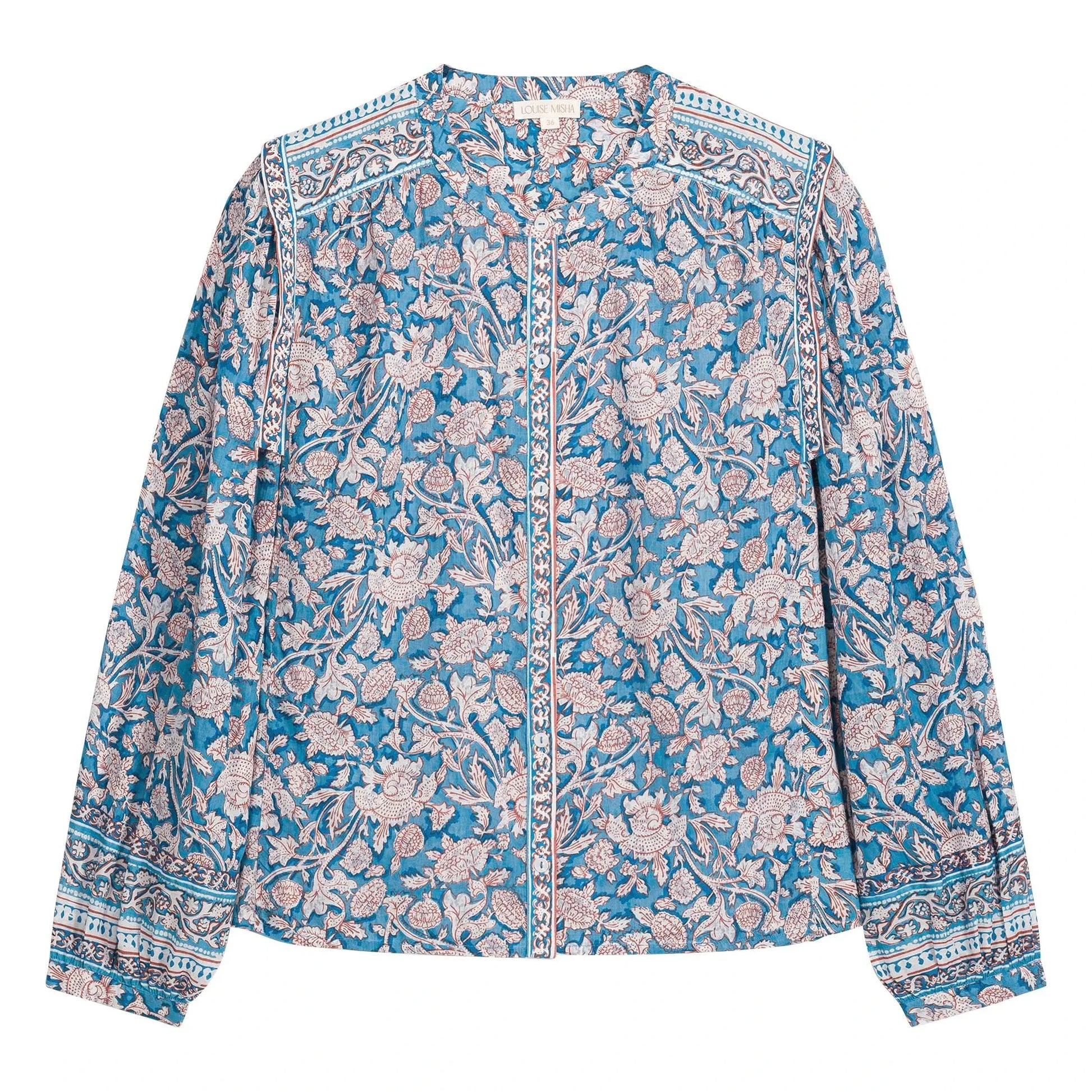 Louise Misha - Jane organic cotton blouse | Blue