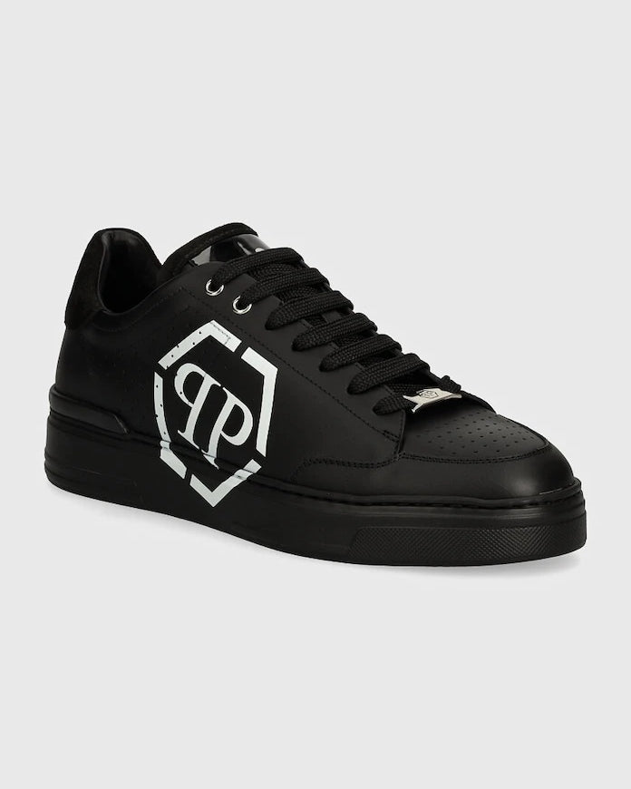 Кожени маратонки Philipp Plein Lo-Top Hexagon