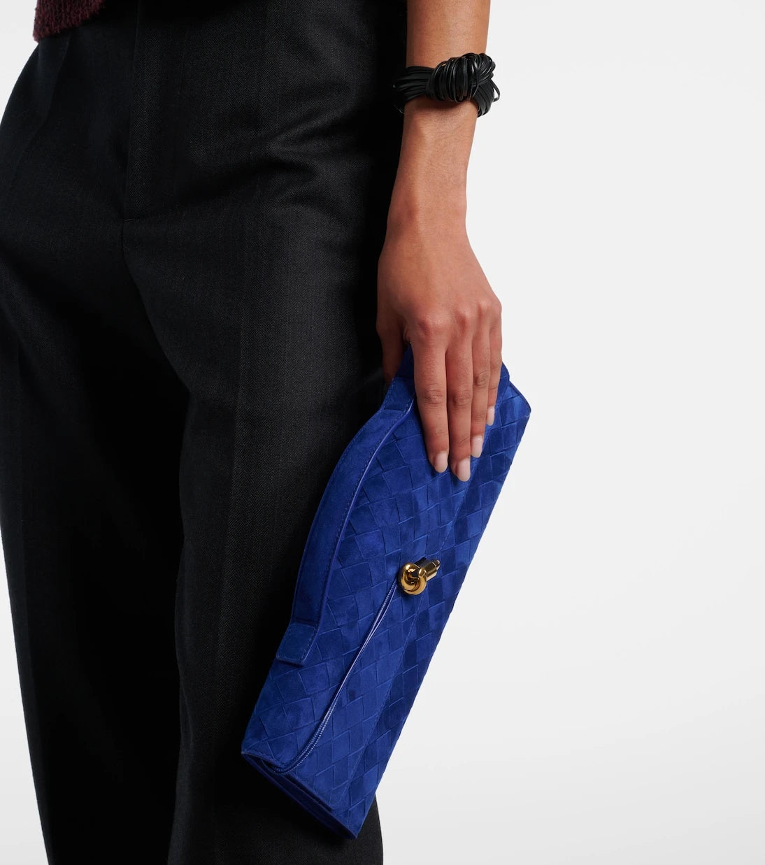 Bottega Veneta - Intrecciato suede clutch