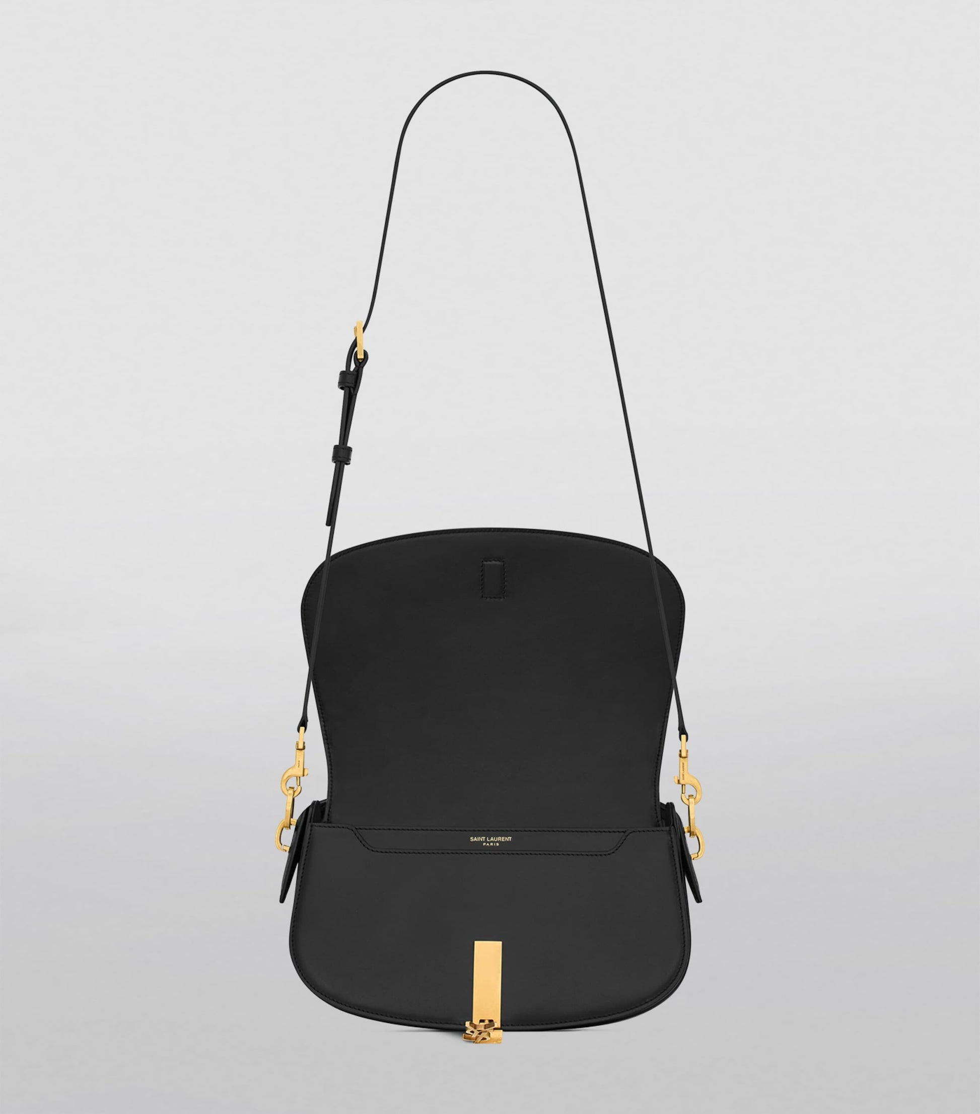 Saint Laurent Black Calfskin New Voltaire Crossbody Bag