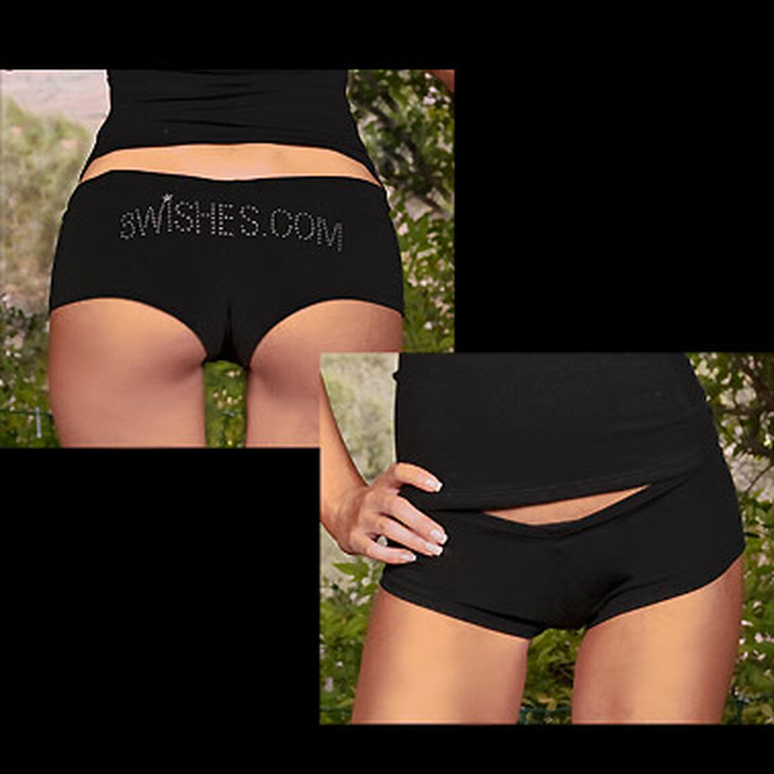 3WISHES.COM Rhinestone Boy Shorts