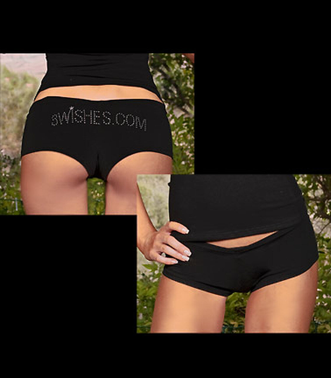 3WISHES.COM Rhinestone Boy Shorts