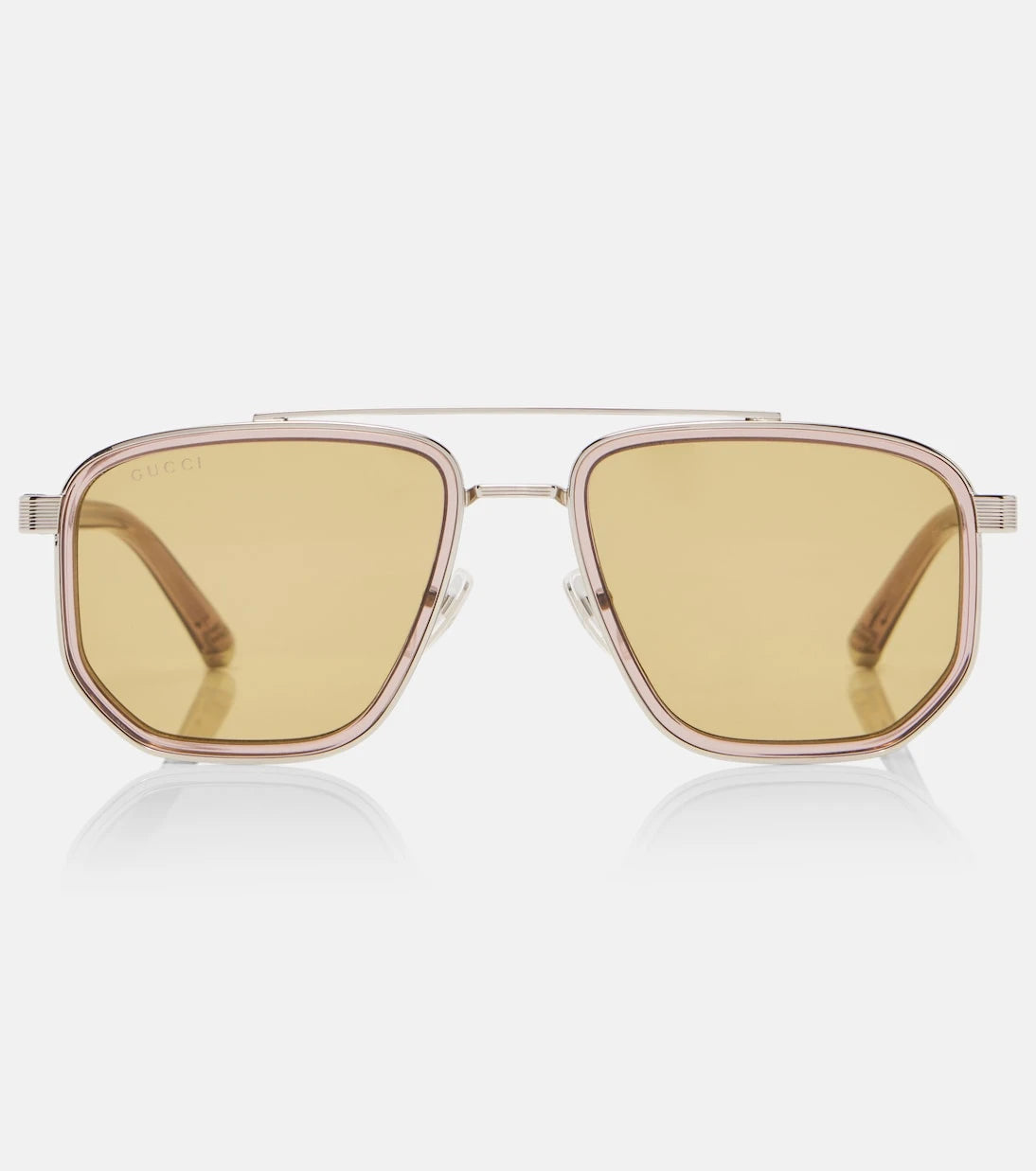 Gucci - Lettering aviator sunglasses
