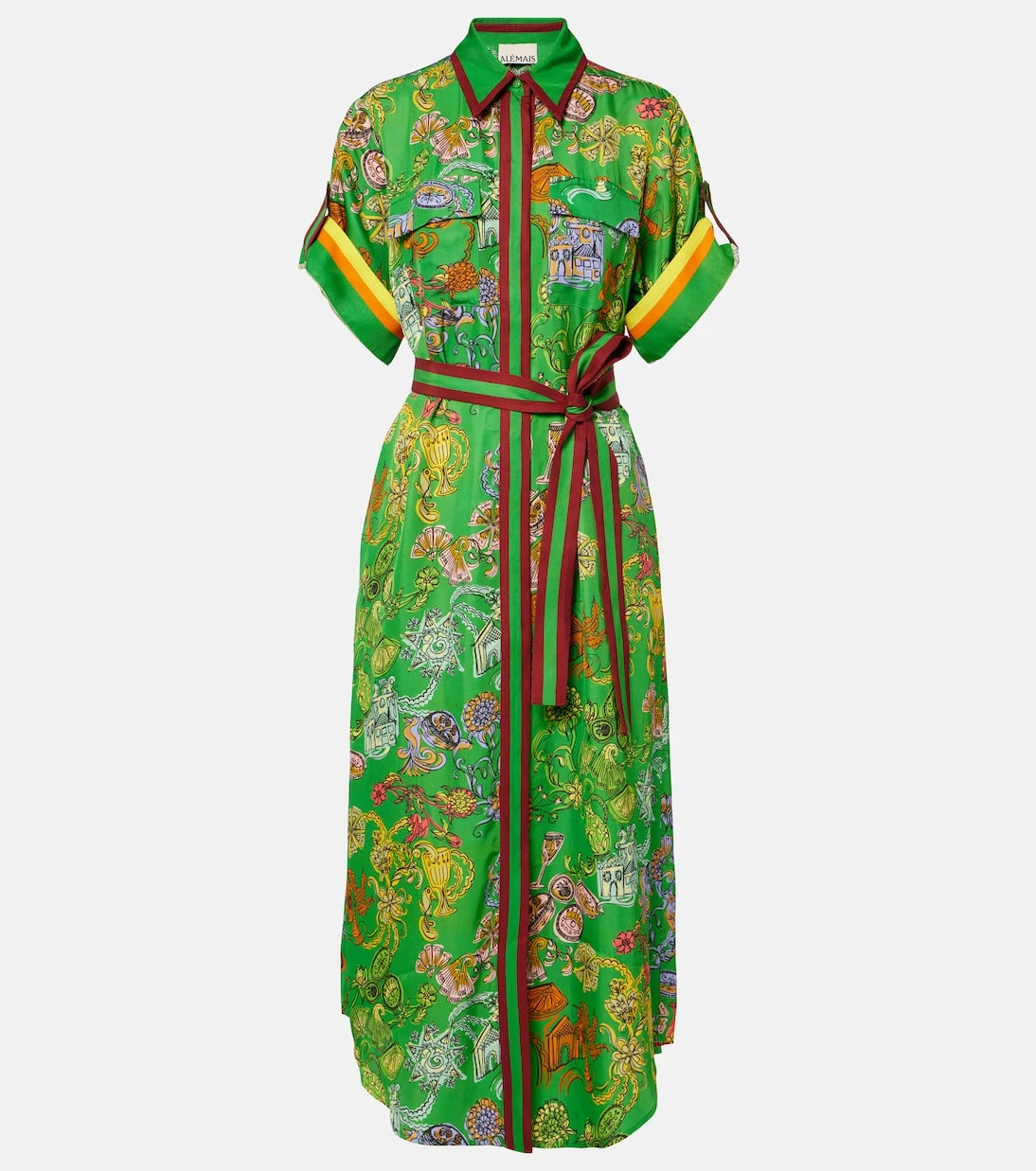 Alémais - Fiesta printed belted shirt dress